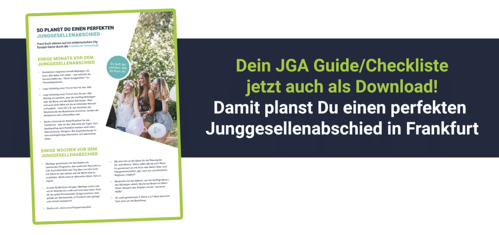 JGA Guide Checkliste für die Stadt Frankfurt